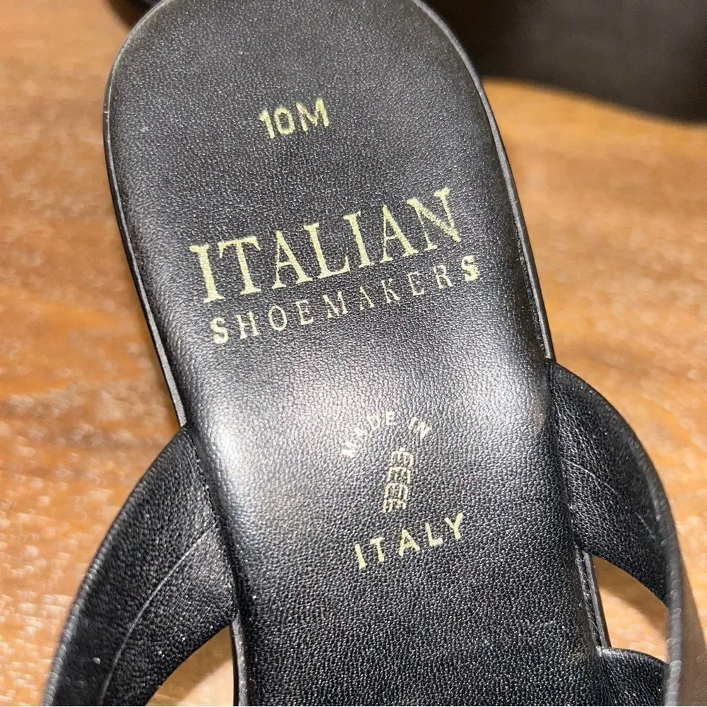 Italian Shoemakers Slip On slide Wedge Sandal Shoes